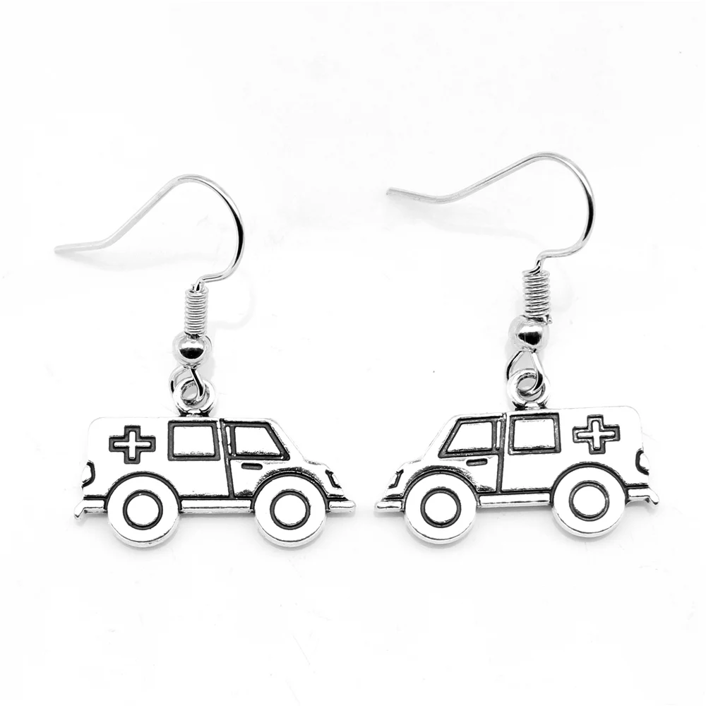 

1 Pair Ambulance Earring For Woman Body Jewelry 13x21mm