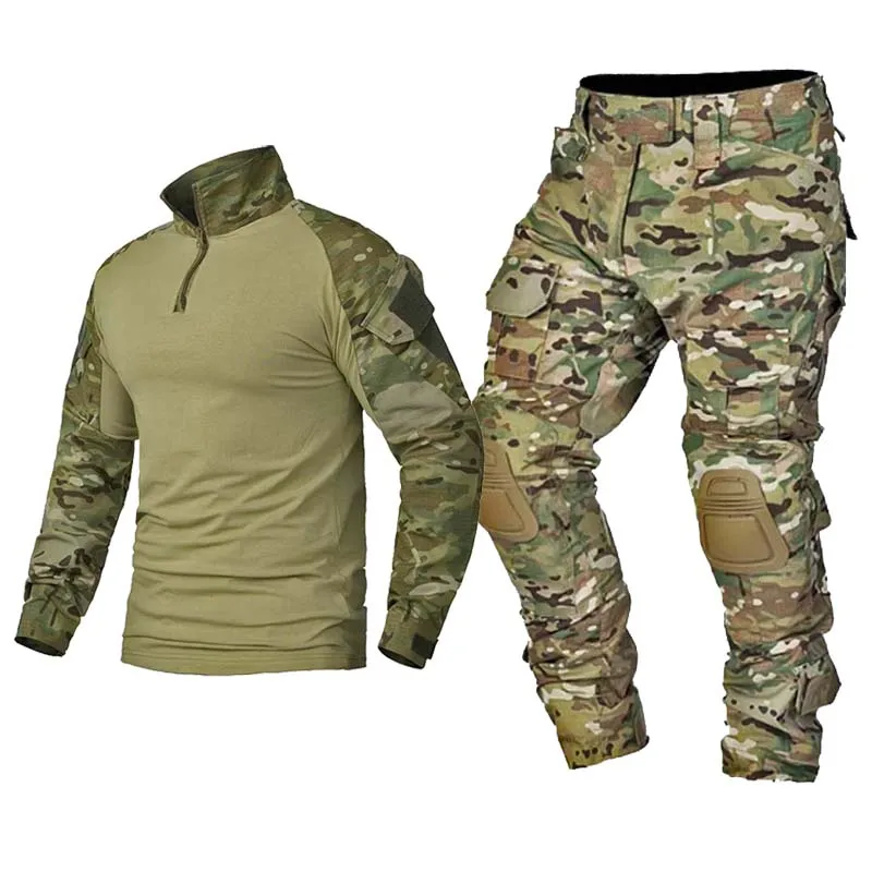 Tactical Suits Tactical Suits Combat Shirts Uniform Outfit Men Camouflage Tatico Tops Airsoft Multicam Paintball Clothes Set Camo Hunting Pants