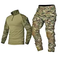 Softair Paintball Work Clothing Uniform Tactical Combat Suits Camouflage Shirts Cargo Knee Pads Hunting Pants men Clothing 1