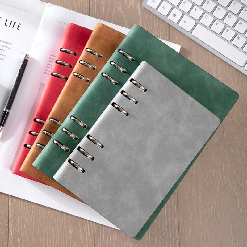 53CC Loose-leaf Notebook PU Leather Notepad A6 Binder Journal Business Memo Book 100 Sheets Lined for Office Women Men Gifts | Канцтовары