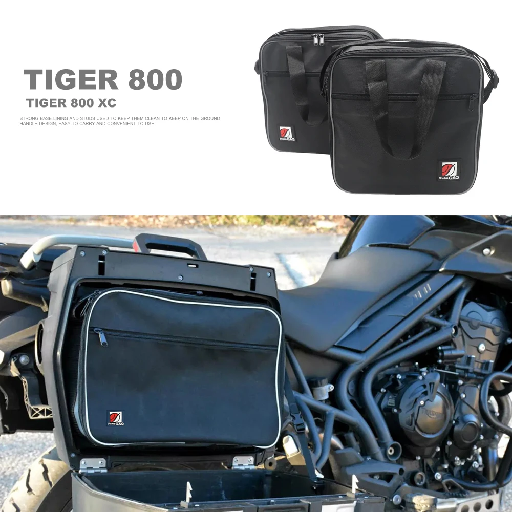 Premium Motorcycle Luggage & Liner Bags Set - Black