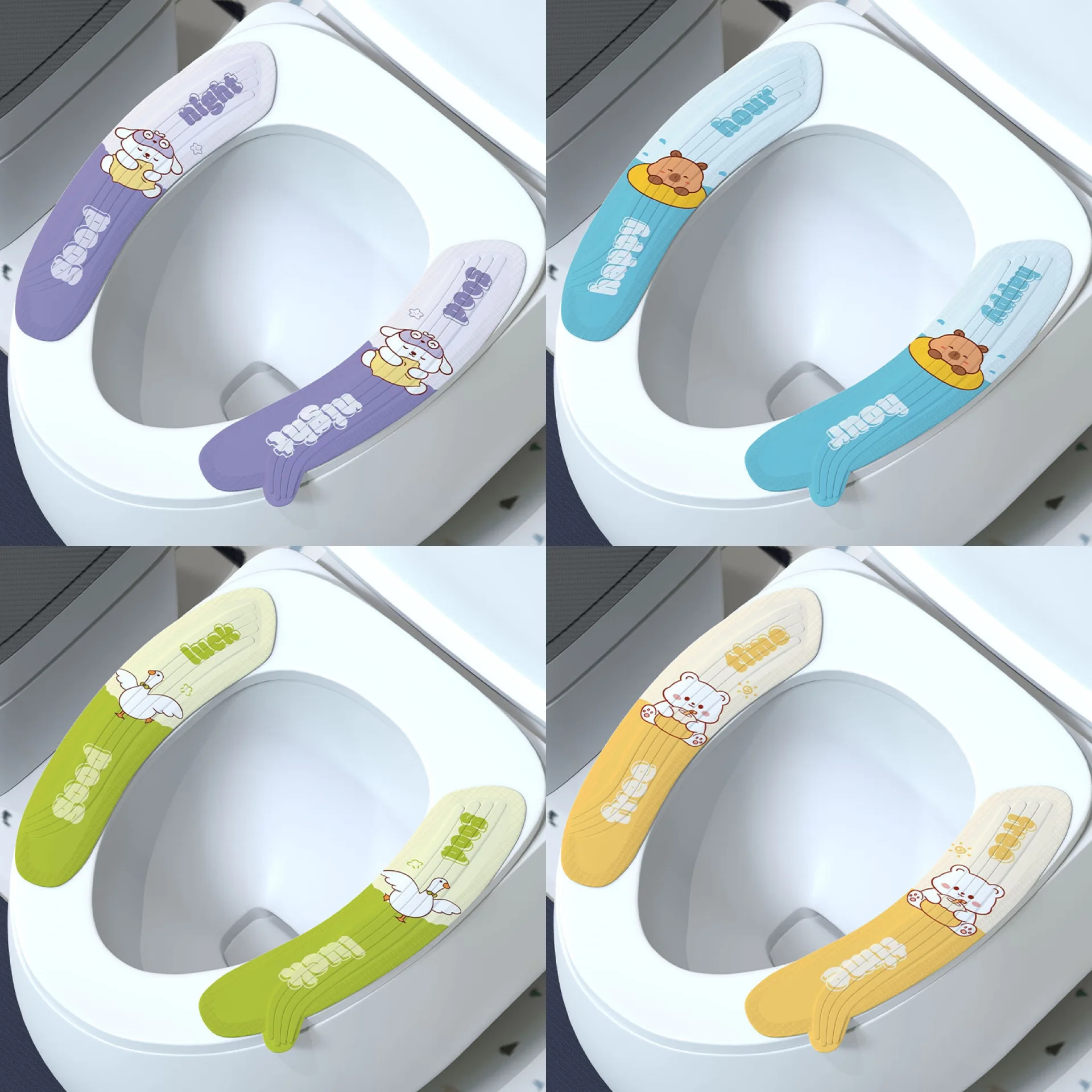 Children's EVA Toilet Seat Cushion Waterproof Seamless Adhesive Toilet Seat Cushions Baby Cartoon Toilet Training Seat Cushion 6