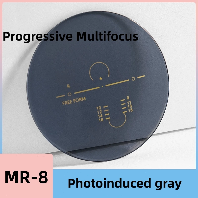 FIRADA MR-8 HMC Anti-scratch Frameless Aspheric Photochromic Anti Blue Light Progressive Multi-focus Optical Prescription Lens