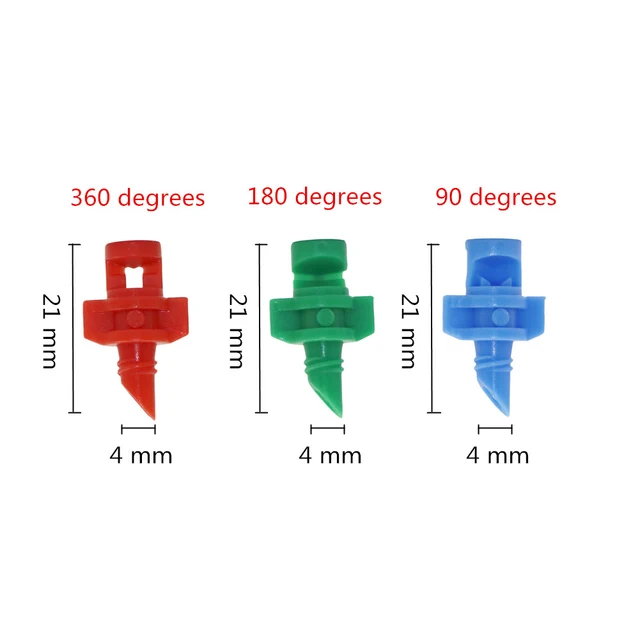 90-360 Degree Micro Refraction Nozzle Sprinkler Head Garden Irrigation Mist Sprayer Watering System Atomizing Nozzle 20/50/100Pc 2