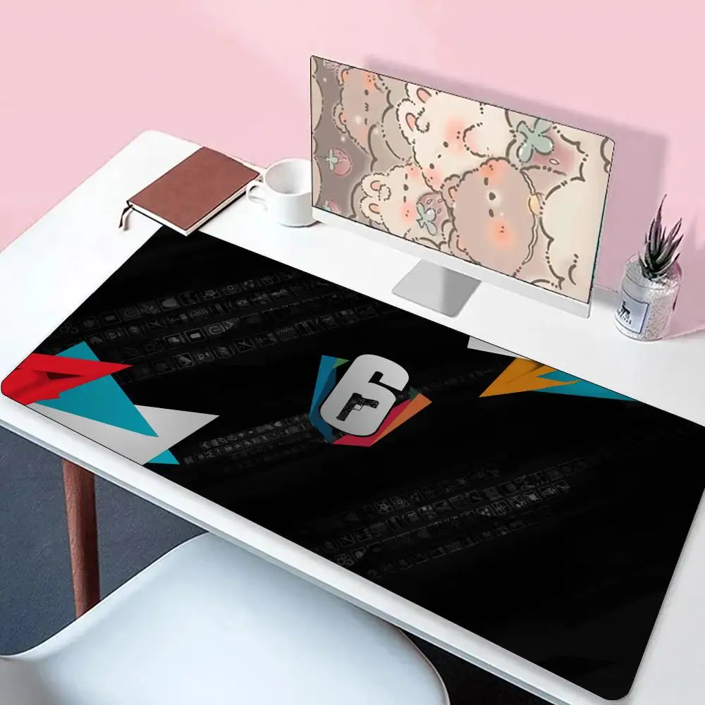 Shooting Game Rainbows Six Sieges 6  Mouse Pad Rubber Mouse Pad Large Animation E-Sports Game Mat Ms Two-Dimensional Large Table Mat Customization