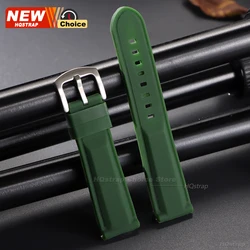 Enhanced Waterproof Sports Silicone Watch Band Strap, Universal Fit - 22mm (Green)