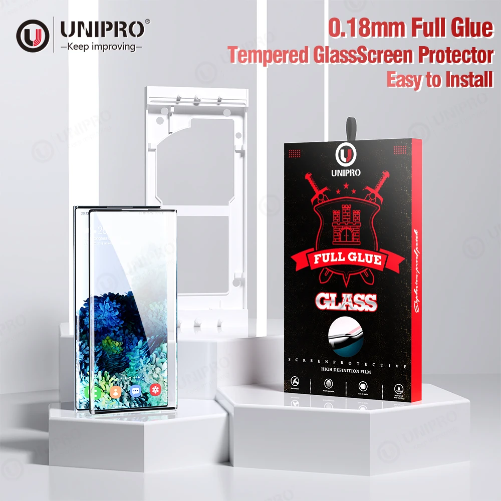 

3D Impact Resistant Fully Glued Screen Protector For Samsung Galaxy S23 S22 S21 Ultra Full Glue Glass Install Tool Quick Unlock