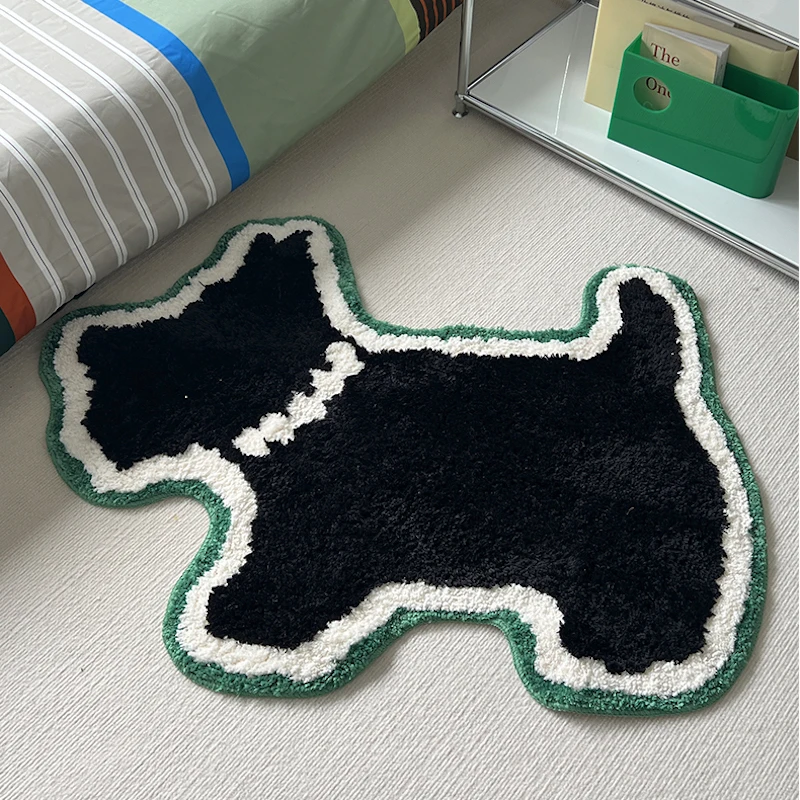 

Little Dog Carpet Tufted Cute Pet Mat Irregular Rug Cozy Warm Room Fluffy Soft Absorbent Slip-resistant Floor Mat 60x90 80x100