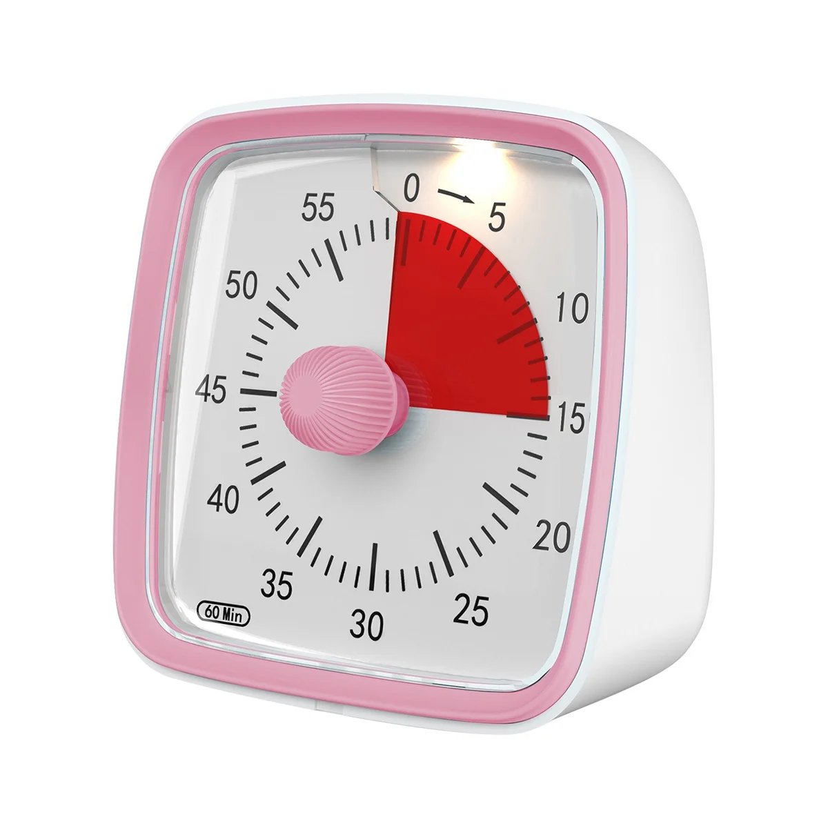 

60-Minute Timer, Classroom Classroom Timer, Countdown Timer for Kids and Adults, Time Management Tool for Teaching Pink