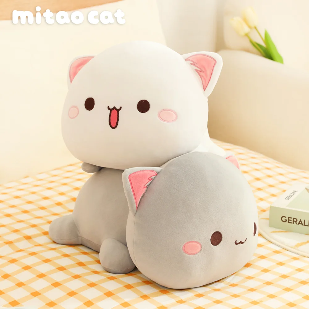 Anime Mitao Cat Action Figures Couple Plush Toy Soft Stuffed Cute Cartoon Kawaii Pillow Decorate Cushion Birthday Girl Gift