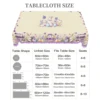 1 Piece Easter Round Decorative Tablecloth Table, 5 Sizes Available, Easter Bunny Egg Lavender Plaid Printed Tablecloth, Edge Embossing Process, Spring Garden Tablecloth Decoration, Tablecloth for Daily Home Kitchen, Terrace Use, Easter Decoration 6