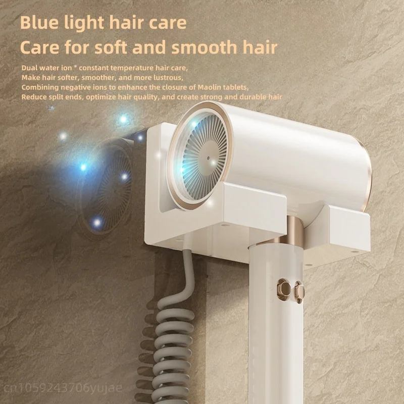 Latest Hotel Professional Hair Dryer, High-Power Quick Drying, No Drilling Wall Mounted Hair Dryer, Household Appliances 220V 4