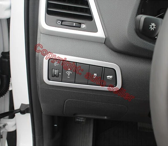 

For Hyundai Tucson 2016-2018 ABS Pearl Chrome Head Light Switch Control Trim Cover Car Accessories Stickers W4