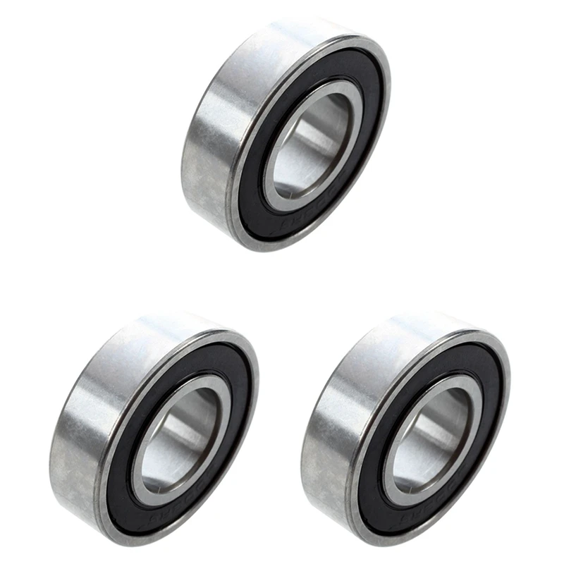 

3 Pcs 15Mm X 32Mm X 9Mm Width Single Row Deep Groove Sealed Radial Ball Bearing 6002RS