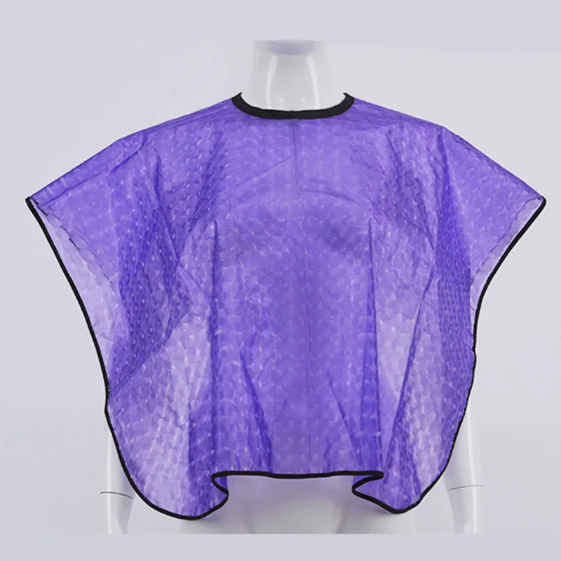 

New 1PC Purple Cutting Hair Cape Waterproof Cloth Salon Barber Cape Hairdressing Hairdresser Apron Haircut Capes 2#
