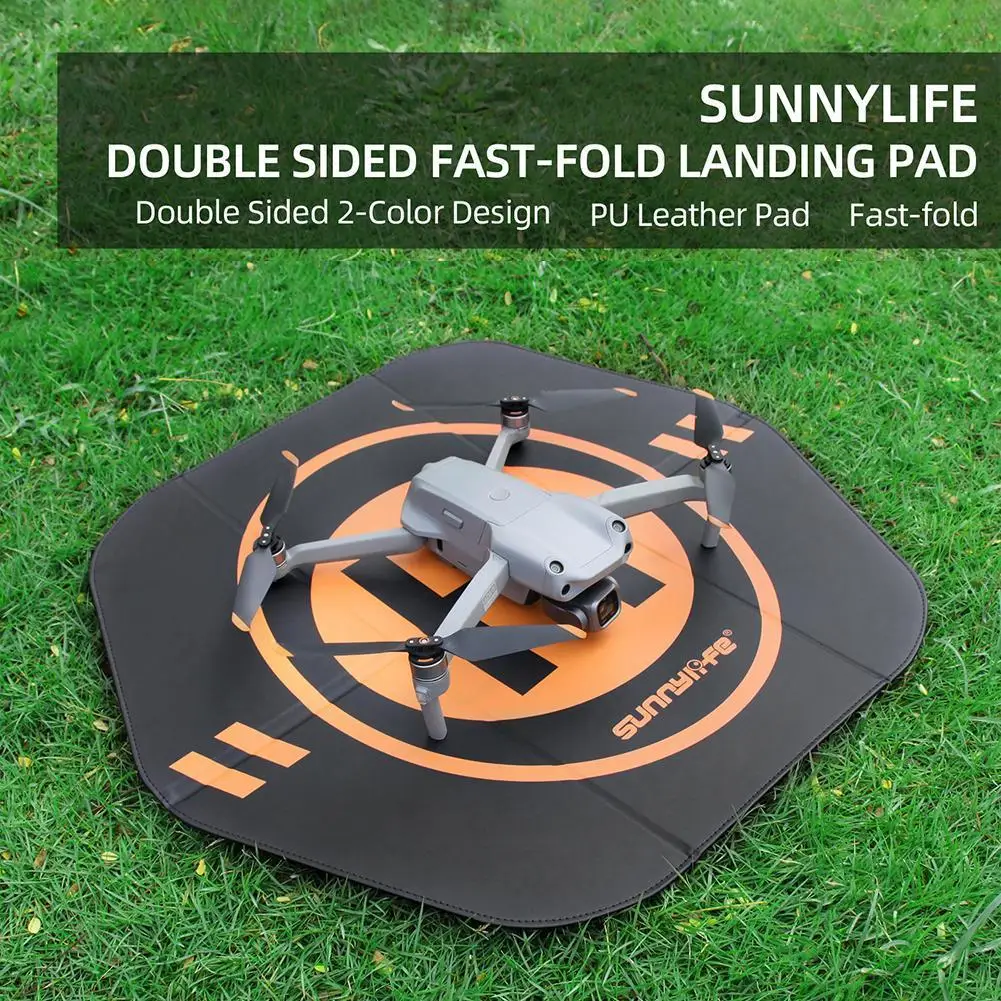 55cm Universal Foldable Landing Pads For Dji Mini Se Drone Hexagonal Folding Leather Apron Double-Sided Waterproof Landing Pad﻿