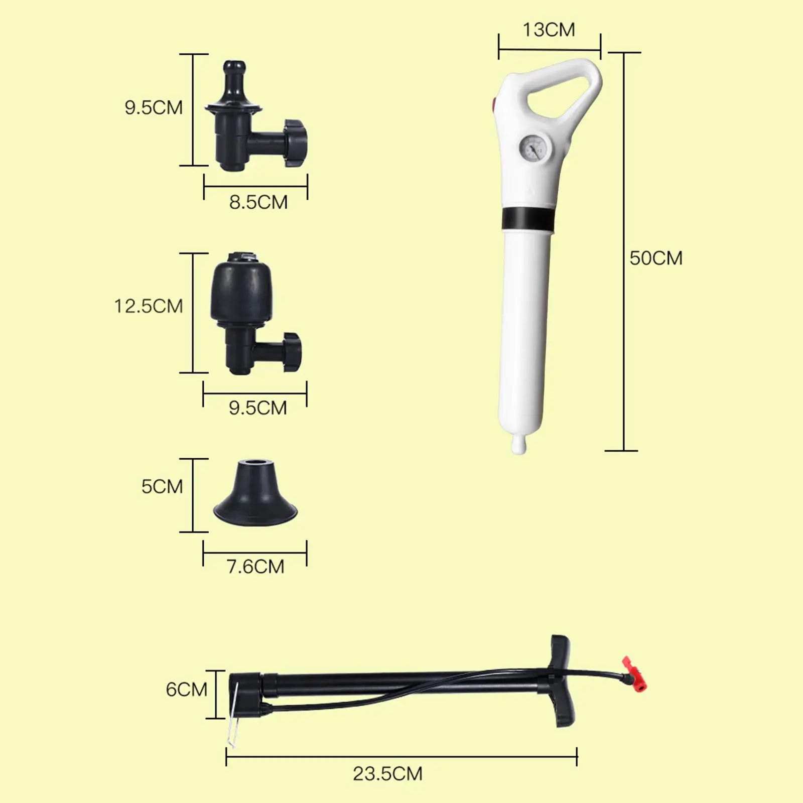 Toilet Plunger Set Air Unblockers Toilet Air Drain Blasters for Kitchen Toilet