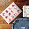 62pcs Funny Warning Stickers Danger Banning Sign Viny DIY Decal Car Scooter Motorcycle Suitcase Violation Sticker Classic Toy 2