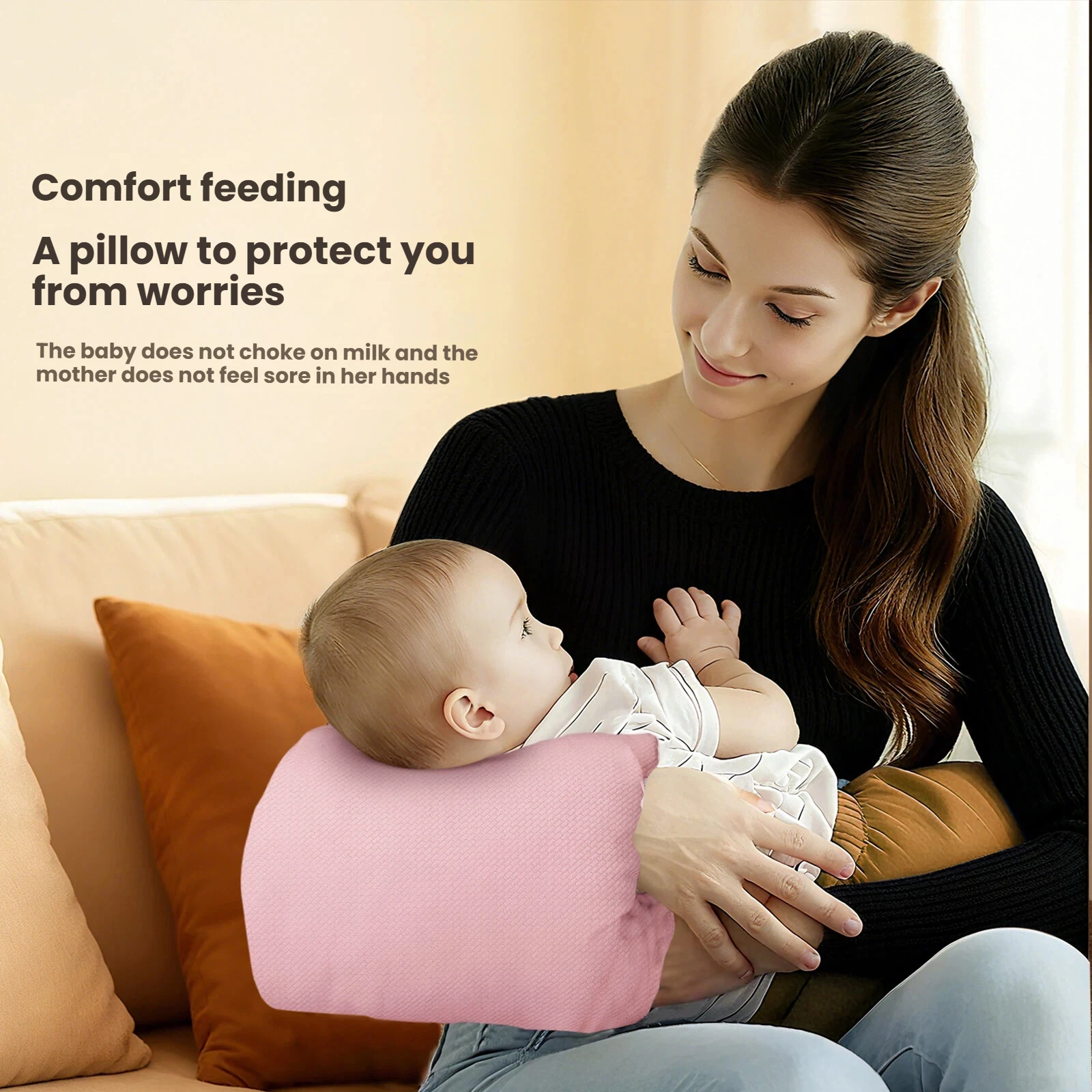 Soft And Plush Baby Nursing Pillow With Warm Arms Perfect For Breastfeeding During The Lactation Period