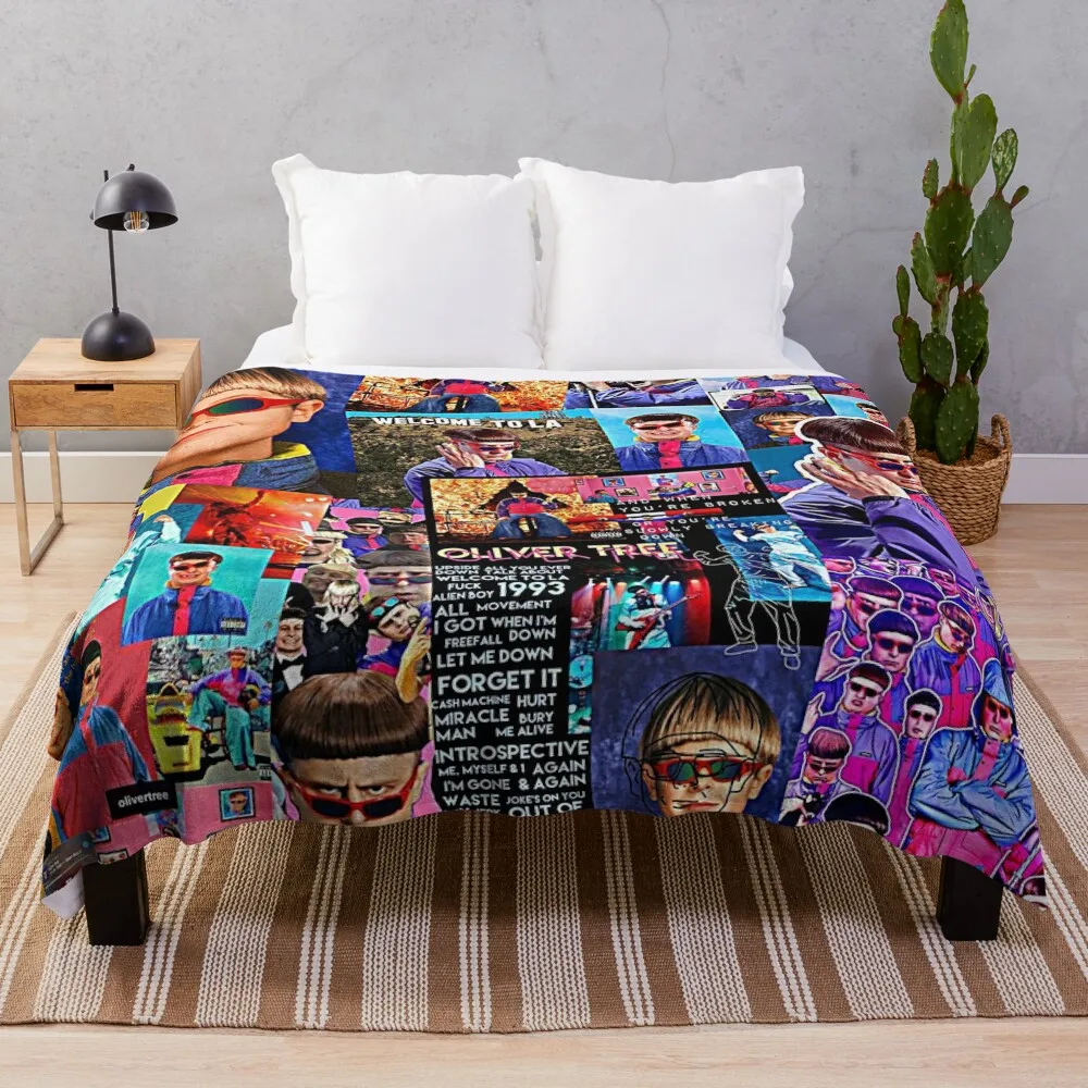 

oliver tree Throw Blanket Blanket For Decorative Sofa sofa bed Cute Blanket Blanket Luxury