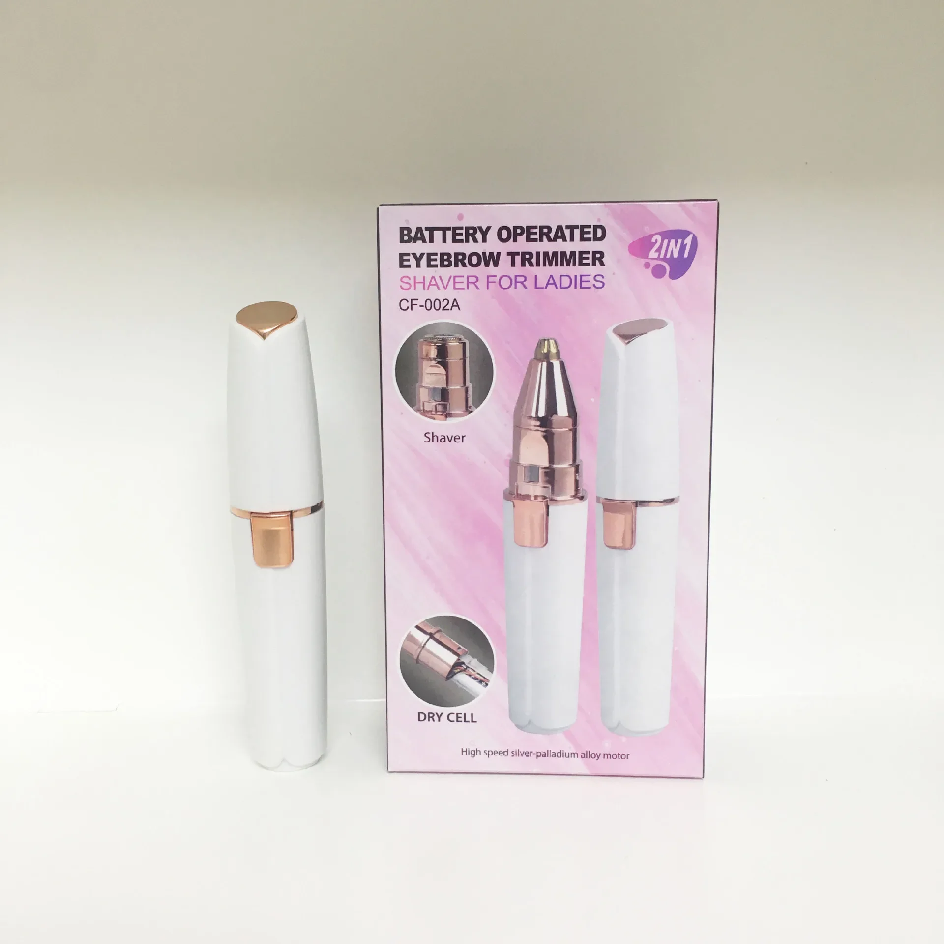 Dual-Border Electric Eyebrow Trimmer Shaver Women's Eyebrow Razor Rechargeable Hair Removal Device Red Hair Removal Tool