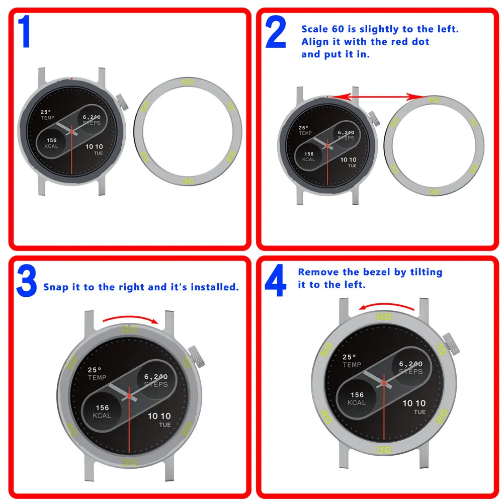 Enhanced Metal Bezel Ring with Tempered Film