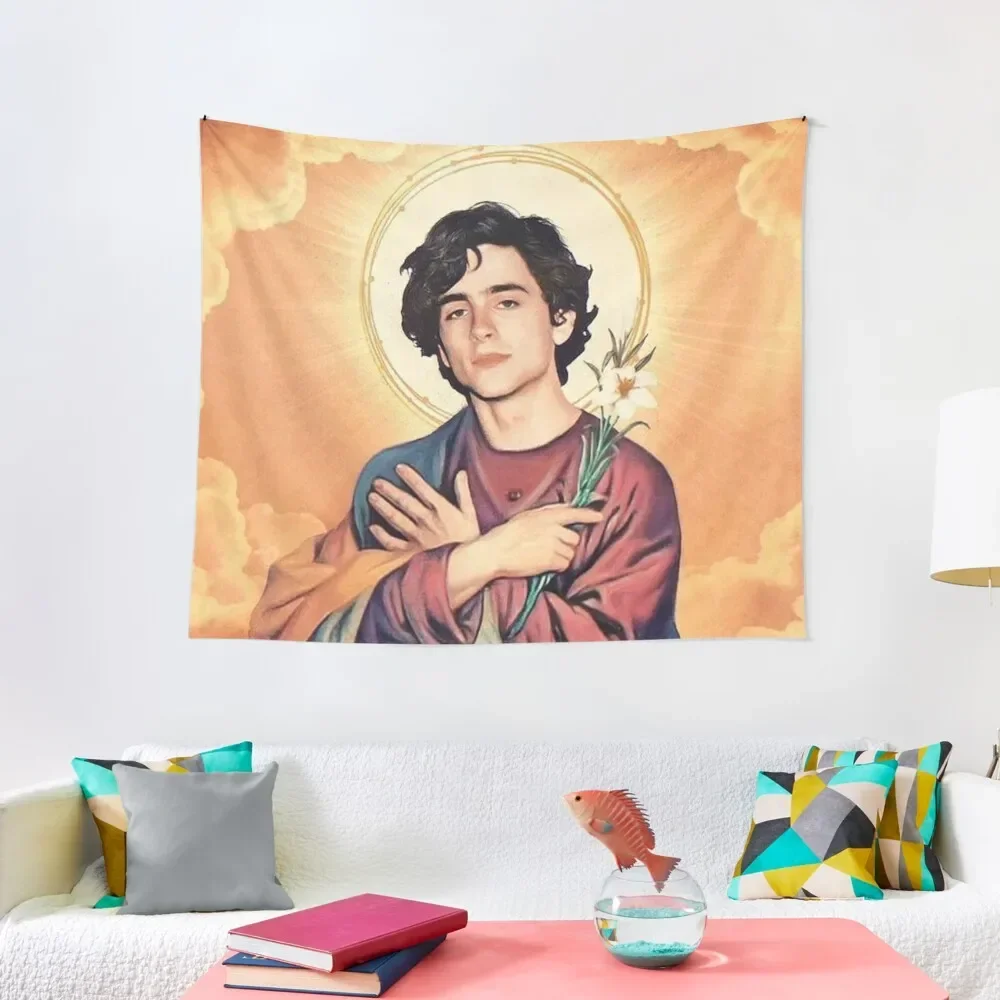 

Timothee Chalamet as Jesus Tapestry Aesthetic Room Decors Living Room Decoration Room Decoration Aesthetic Wallpaper Tapestry