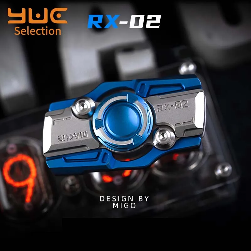 

YUC Mackie RX02 Hand Spinner Stress Relief Toys Edc Metal Fidget Titanium Finger Spinning Vibrato Deformable Gyro Glowing Toys