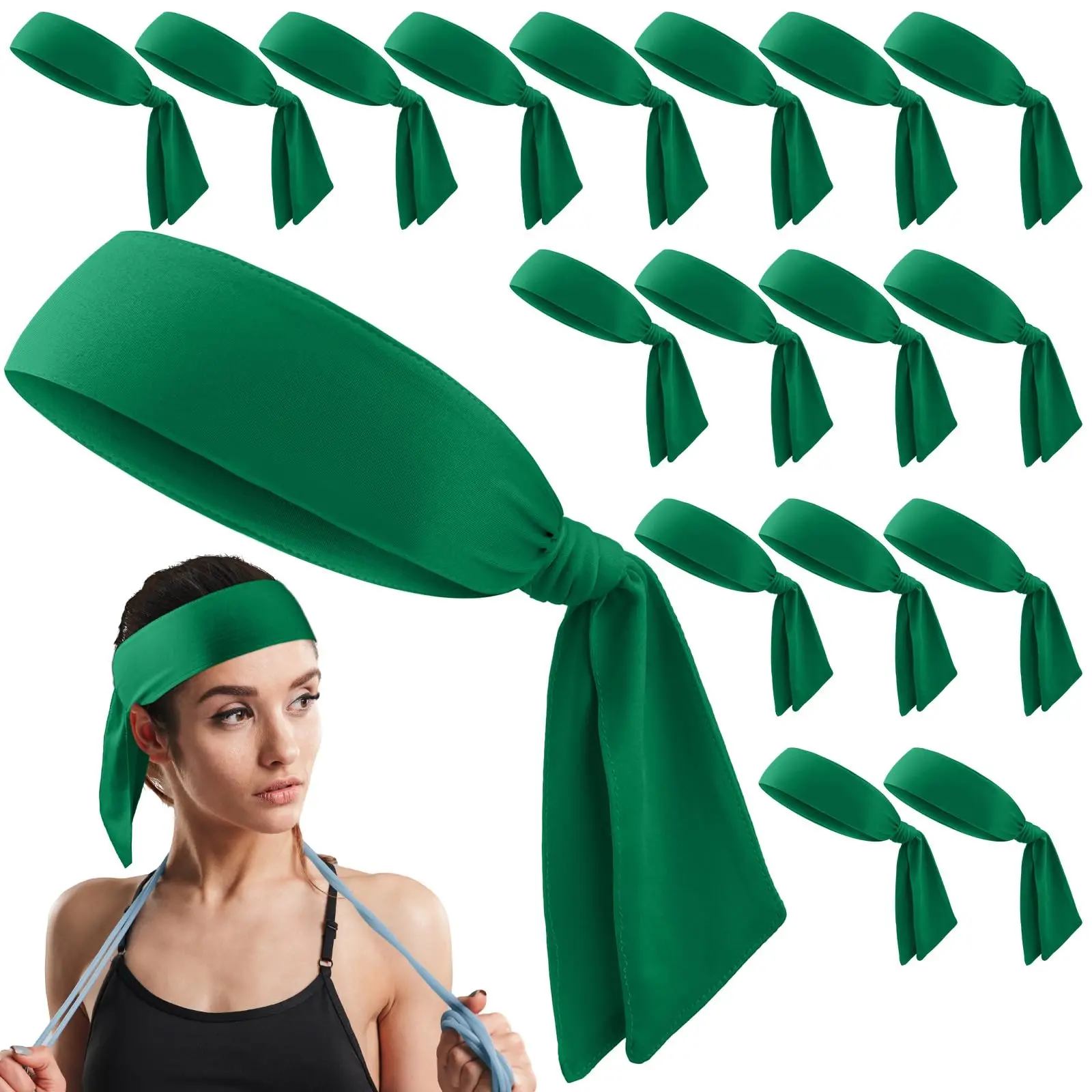 Bunte, atmungsaktive, schweißabsorbierende Outdoor-Stirnbänder, Tennis- und Karate- und Ninja-Stirnbänder, sportliche Schweißbänder für Männer und Frauen – Detail 36