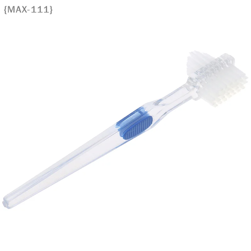 【F2-MAX111】양면 틀니 브러쉬 초극세모 헤드 틀니 칫솔 틀니 세척 틀니 브러쉬 구강 관리