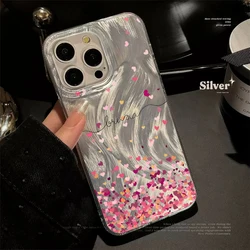 Silk Texture Pink Colorful Mini Hearts Phone Case - Galaxy S23 Ultra (BA - T2142)