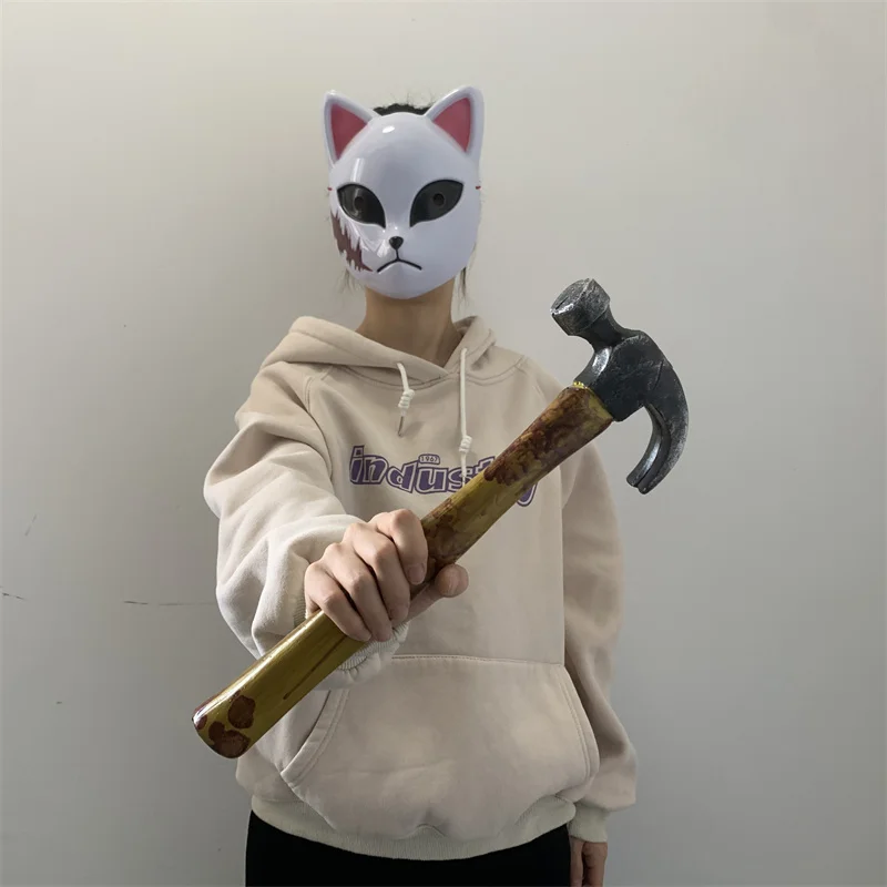 Stage Props Jackhammer Repairman Tool Carpenter's Hammer Model Cosplay Halloween Scare Props Safety PU Kids Educate Toy