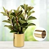 1Pcs Multifunction Brass Gold Round Vase Pen Holder Metal Penholder Pencil  Office Decoration Desk Accessories 3