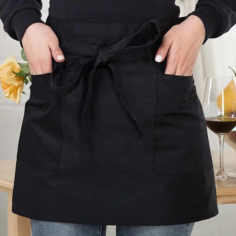 Chef Apron Kitchen Half-Length Apron Hotel Baking Restaurant Waiter Men's and Women's Work Clothes Multi-Color