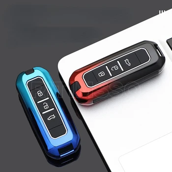 Alloy silica Gel Car Key Case Cover for Baojun 510 730 360 560 RS-5 530 630 for Wuling Hongguang S Auto Holder Shell Accessories - Alloy silica Gel Car Key Case Cover for Baojun 510 730 360 560 RS 5