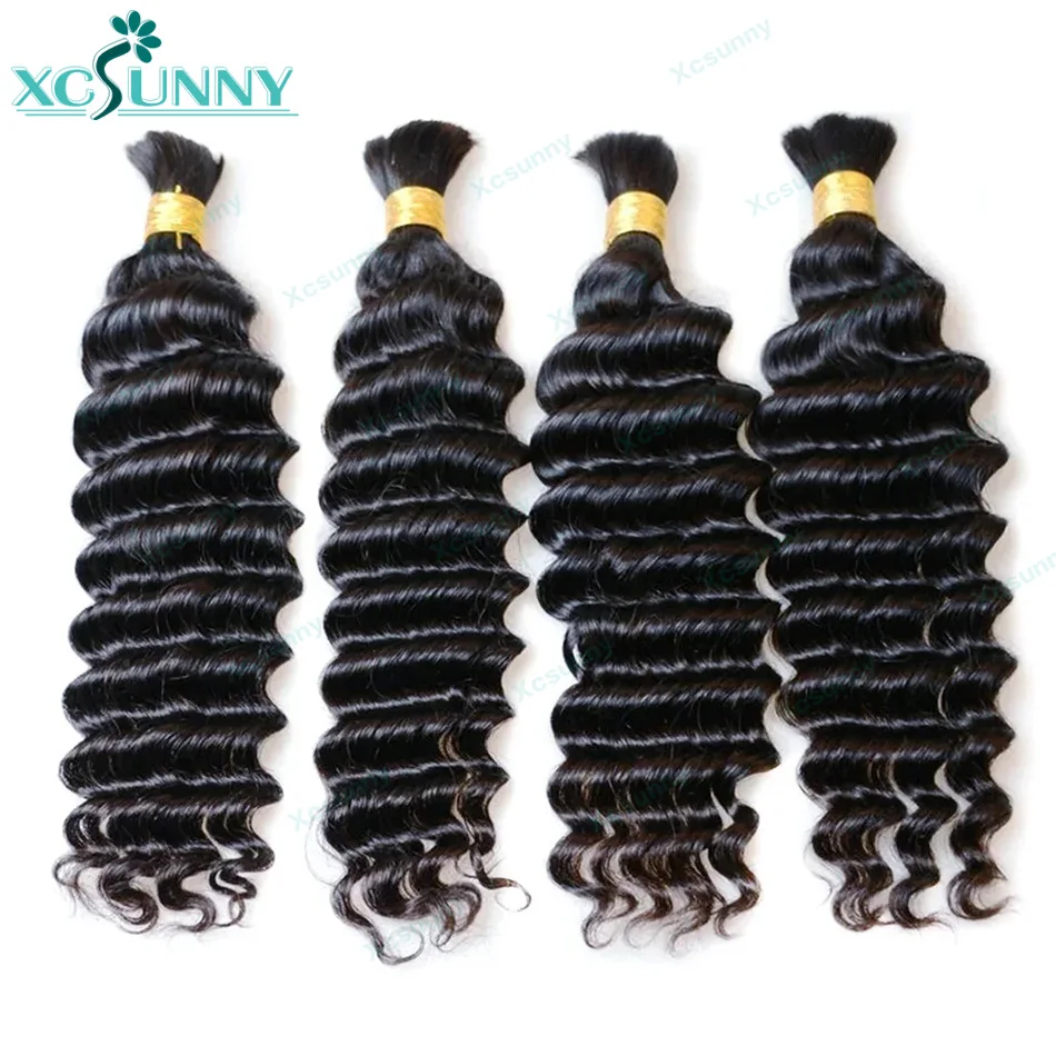 Highlight 4 30 Curly Boho Braids Human Hair Bulk Braiding Hair Deep Wave 100g/bundle 100% Human Hair Extensions Bundles No Weft 5