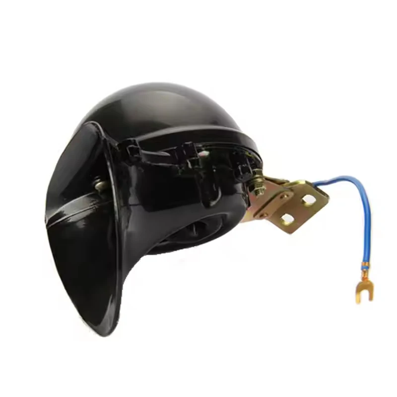 12v Car Horn Electronic Alarm Snail Horn Suitable for Automotive Equipment with Wire Chrome Snail