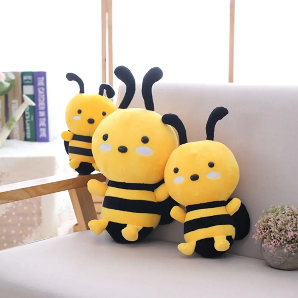 Cartoon Bee Plush Toys Stuffed Soft Plushies Pillows Cute Simulation Insect Animal Doll Toys for Girls Children Birthday Gifts 5