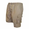 Men's Tactical Shorts Summer Casual Jogging Cargo Shorts Loose Multi-pockets Elastic Waist Work Hiking Overalls Short Pants 3