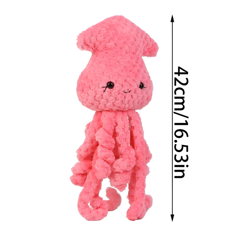 柔らかいタコぬいぐるみ、かわいい動物のおもちゃ、潜水艦動物、ファン