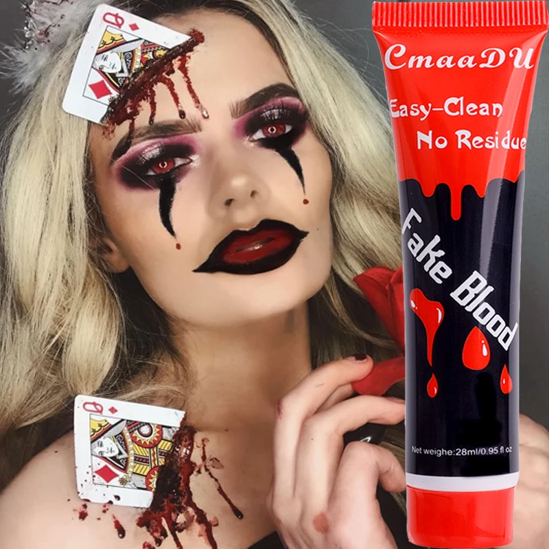 Halloween real person fake blood terrifying wounds Bruise vampire zombie makeup props role-playing makeup fant_voghion.com