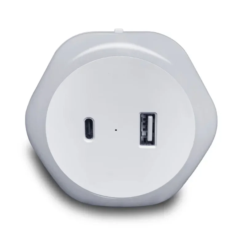 USB Plug Night Lamp EU Type-C Charger Port Auto Light Sensor Dimmable Warm White  Bedroom Hallway Stairs LED Bedside Lights