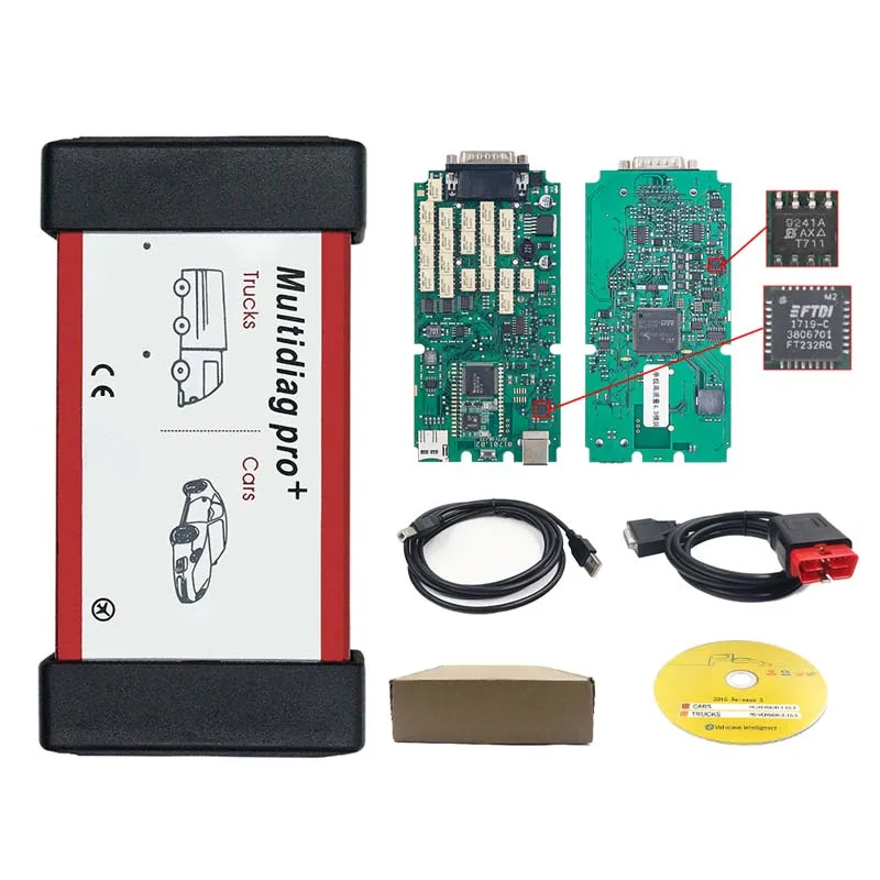 PCB Single Board TCS Multidiag PRO+ Bluetooth 4.0 FW 3201 NEC Relay OBDII Scanner V.11 Car Truck Diagnostic Tool obd2 scanner obd car detector truck diagnostic tools