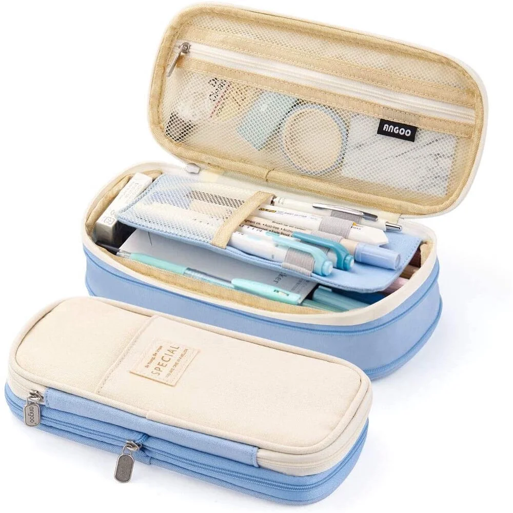 

Kawaii Pencil Case Large Capacity Organizer Pen Box Korean Pouch for Girls Back To School Supplies Accessories Stationery Bag
