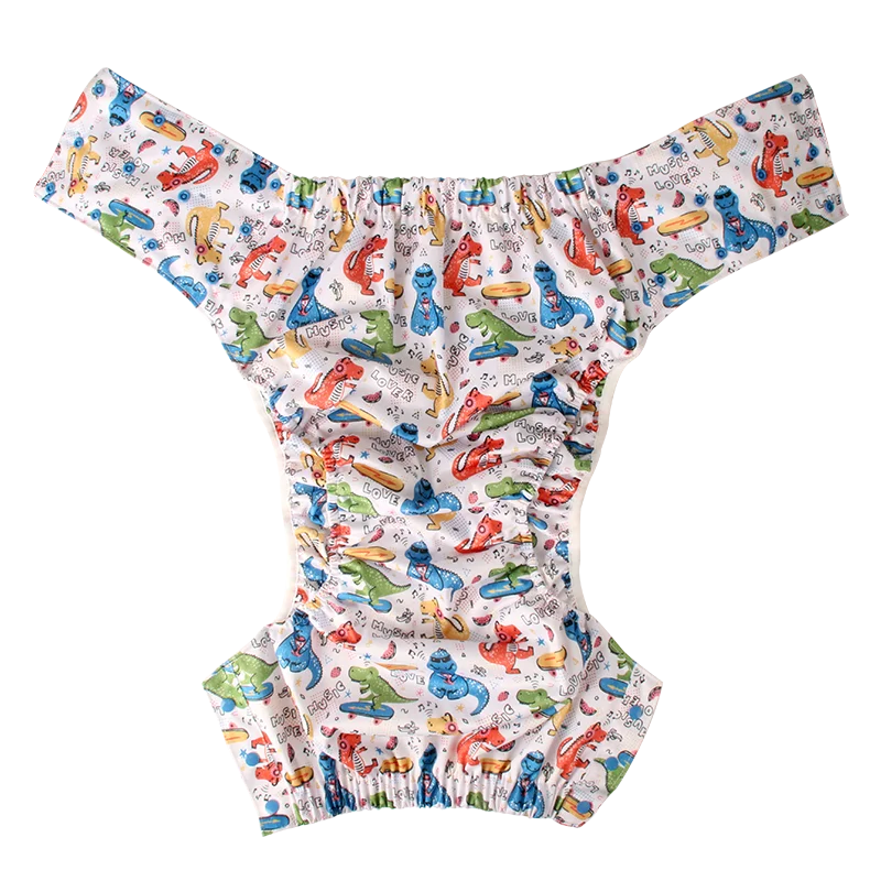Adult Cloth Diaper Washable Ice Silk Incontinence Pant for Elderly Reusable Adjustable Waterproof Underwear with 2PCS Insert 2