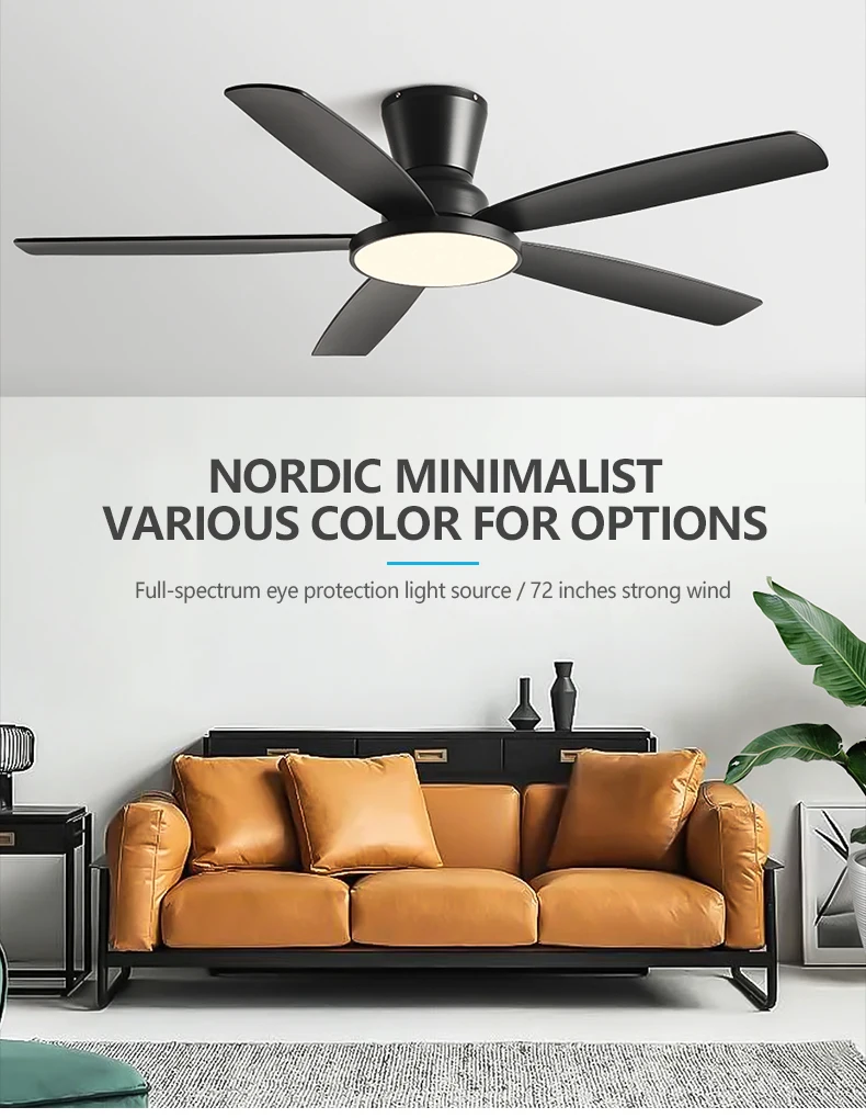 Description Picture 2 of item72Inch Ceiling Fan Llights Strong Winds Living Room DC Remote Control Ceiling Fan Light Atmosphere Mute With Fan Chandelier
