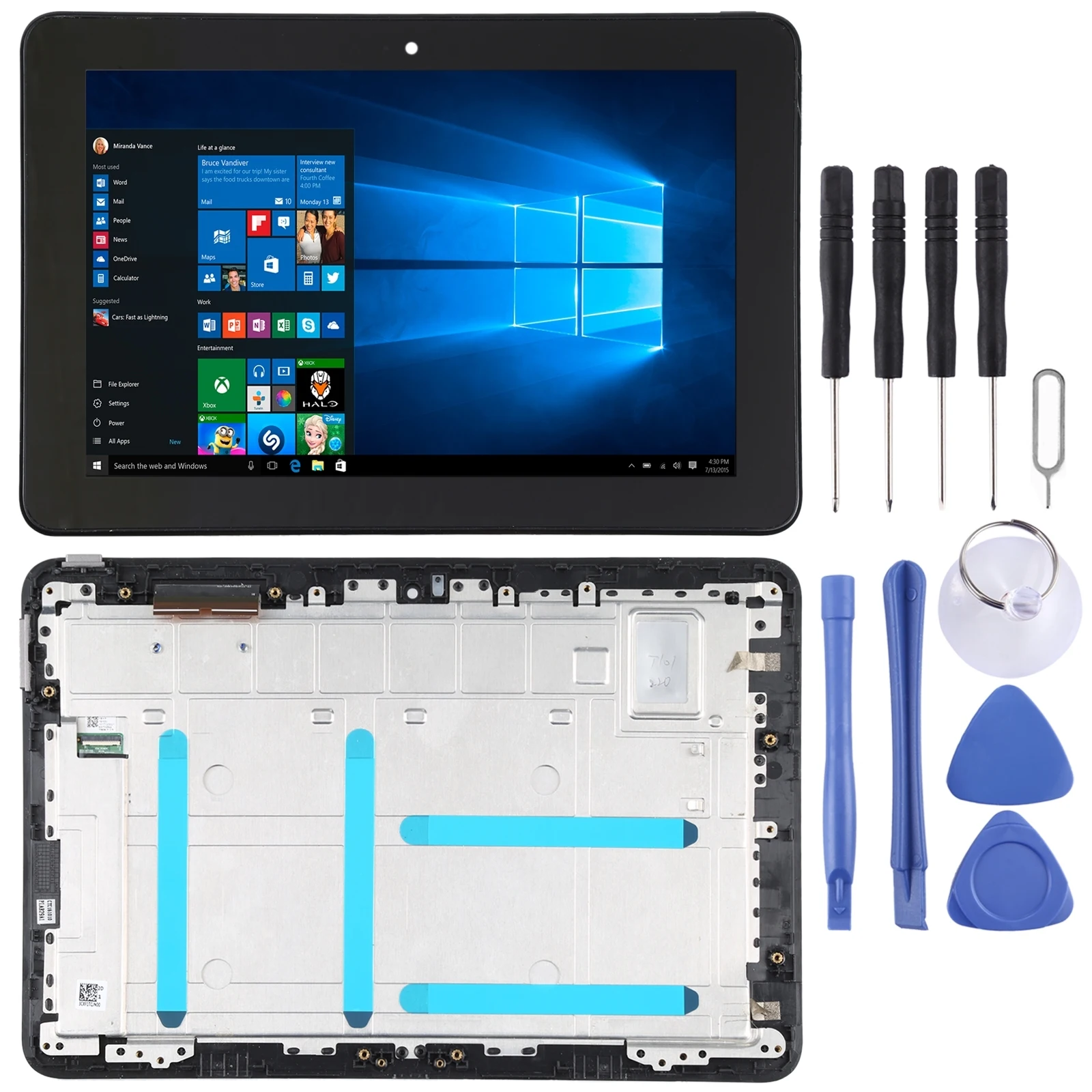 Schermo Lcd Oem Per Asus Transformer Book T101Ha Digitizer Assemblaggio Completo Con Cornice