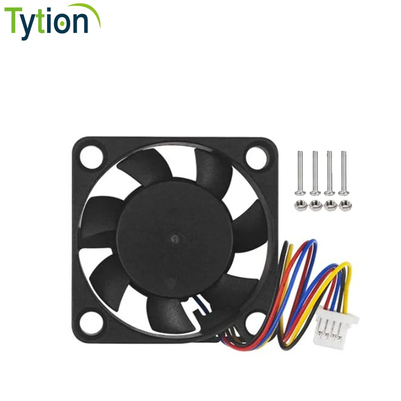 Raspberry Pi Cooler 5V PWM Speed Adjustable Fan 2507 3007 4010 CPU Cooling Radiator JST Interface M2.5 Screws Nuts Raspberry Pi 5