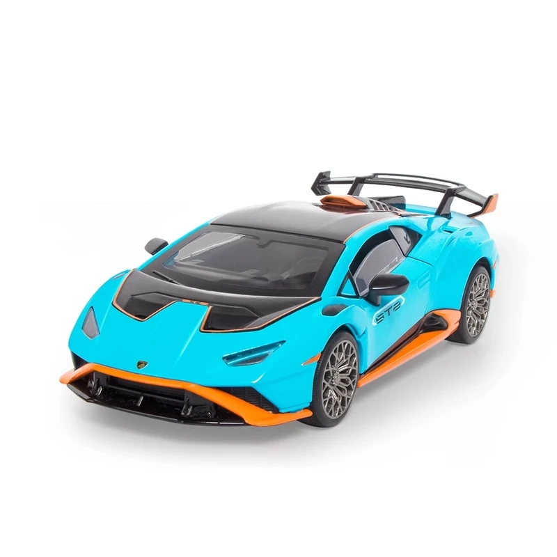 1:30 Lambos Huracan STO Alloy Die Cast Toy Car Model Sound and Light Pull Back Children's Toy Collectibles Birthday gift 3