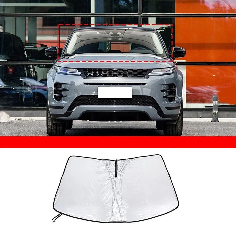 

For Land Rover Evoque 2019+ silver tape car styling car front glass anti-UV sunshade car interior protection accessories 1Pcs